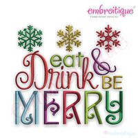 Eat, Drink and Be Merry 2 Embroidery Design