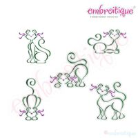 French Cats - Complete Set of 5 Cats