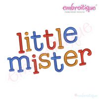 Little Mister Monogram Font Set  -  .5", 1", 1.5", 2", 2.5"
