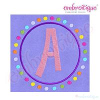 Polka Dot Frame with Letters Set