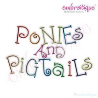 Ponies and Pigtails Monogram Font Set