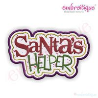 Santa's Helper Christmas Applique - Satin Stitch and Raw Edge Included