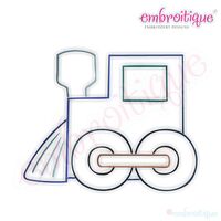 Simple Christmas Train Embroidery Design - Small