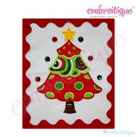 Simple Christmas Tree Applique - Small