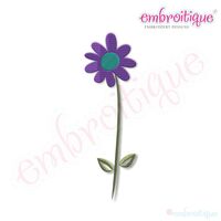 Skinny Birds - Tall Flower Embroidery Design