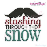 Stashing Through the Snow Filled Embroidery Design