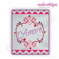 Amore Flourished Heart Font Frame - Large