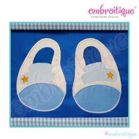 Baby Boy Shoes Applique - Large