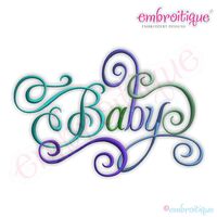 Baby Calligraphy Script Embroidery Design
