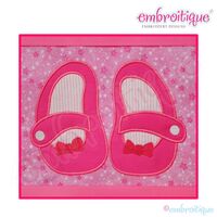 Baby Girl Shoes Applique - Large