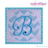 Chevron Circle Filled Embroidery Design - Large
