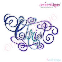 Christ Calligraphy Script Embroidery Design - Small