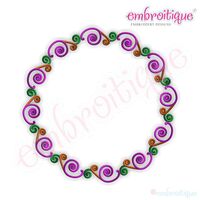 Curly Circle Font Frame