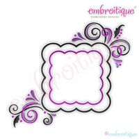 Curly Cloud Font Frame