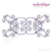 Juliette Vintage Flourish Font Frame - Large, 2 image