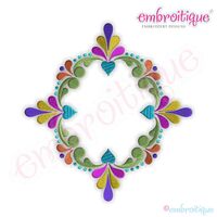 Ornate Oval Font Frame