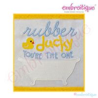 Rubber Ducky You're the One Bathtub Applique - Small