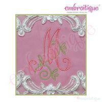 Vintage Floral Alphabet Monogram Font Set - 2", 2.5", 3", 2 image
