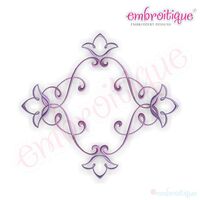Vintage Floral Flourish Font Frame, 2 image