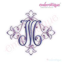 Vintage Floral Flourish Font Frame