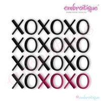 XOXO Block Embroidery Design - Small