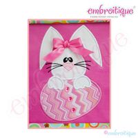 Bunny with Egg Applique - Small