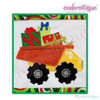 Dump Truck with Gifts Applique - Large