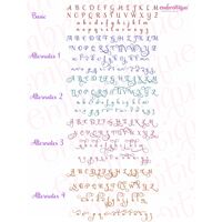 Buttercup Calligraphy Monogram Super Set Medium - ALL ALTERNATES INCLUDED!
