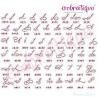 Beloved Alternates 5 - Beautiful Calligraphy Monogram Alphabet 1", 2", 3" - EXCLUSIVE