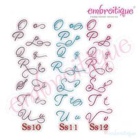 Beloved Alternates Set 4 - Beautiful Calligraphy Monogram Alphabet 1", 2", 3" - EXCLUSIVE