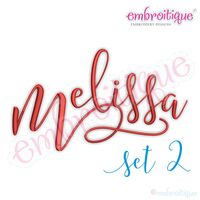 Melissa Monogram Super Set - Hand Lettered Calligraphy Script - Sets 1-4 included!!   2 - 1", 2", 3"