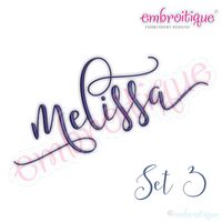 Melissa Monogram Super Set - Hand Lettered Calligraphy Script - Sets 1-4 included!!   2 - 1", 2", 3"
