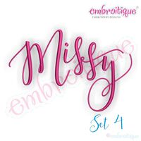 Melissa Monogram Super Set - Hand Lettered Calligraphy Script - Sets 1-4 included!!   2 - 1", 2", 3"