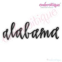 Alabama Script 1 - Calligraphy Hand lettered USA State Name Roll Tide Bama