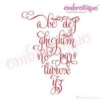 Beatrice Monogram Set 2 - Small - Upright Calligraphy Script Alphabet for Machine Embroidery