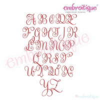 Beatrice Monogram Set 3 - Small - Upright Calligraphy Script Alphabet for Machine Embroidery