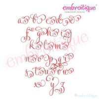 Beatrice Monogram Set 3 - Small - Upright Calligraphy Script Alphabet for Machine Embroidery