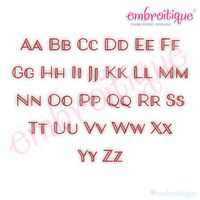 Becca Set 2 - EXCLUSIVE - Thin Calligraphy Swash Upright Alphabet Font for Machine Embroidery