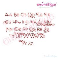 Becca Set 8 - EXCLUSIVE - Thin Calligraphy Swash Upright Alphabet Font for Machine Embroidery