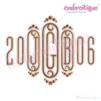 Cameo Decorative Initial Monogram Set - SMALL  -  2" 3" 4" Sizes Included   Embroidery Alphabet Font Letters