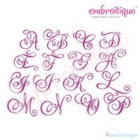 Charming Calligraphy Script Monogram Set - Medium - FULL SET - 3", 3.5", 4"