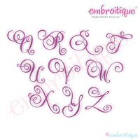 Charming Calligraphy Script Monogram Set - Large - CAPS ONLY - 7", 8", 9"