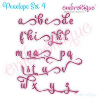 Penelope Set 4 - Calligraphy Script Monogram Alphabet Font for Machine Embroidery, 4 image