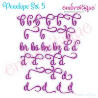Penelope Set 5 - Calligraphy Script alternate lowercase letters b-k, 3 image