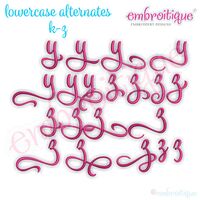 Penelope Set 6 - Calligraphy Script Monogram Alphabet Font for Machine Embroidery, 4 image