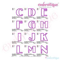 Taylor Applique Monogram Set - Large - 4", 5", 6", 7", 4 image
