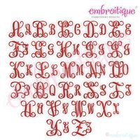 Solid Vine Interlocking 3 letter Monogram font