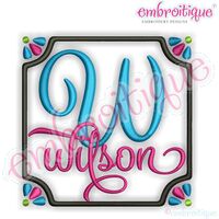 Wilson Monogram Font Frame