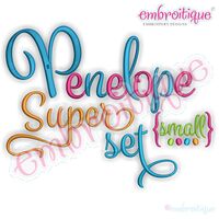 Penelope Super Set - Exclusive Calligraphy Script Monogram Alphabet Font for Machine Embroidery