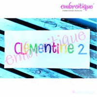 Clementine Set 2 Monogram Font- great for boys & girls - 0.75", 1", 1.5", 2", 3"